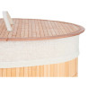 Cesto para la Ropa Sucia Natural Metal Bambú Madera MDF 48 L 37 x 50