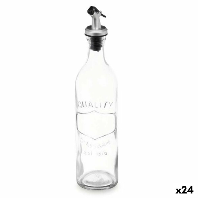 Aceitera Con relieve Transparente Vidrio 500 ml (24 Unidades) Aceitera Con relieve Transparente Vidrio 500 ml (24 Unidades)
