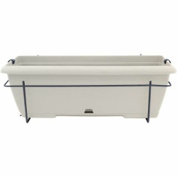 Jardinera Garden ID Blanco Efecto piedra 50 cm