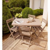 Silla de Jardín 42 x 50 x 80 cm Taupé Resina