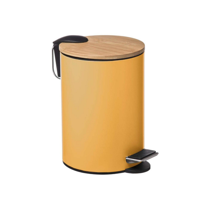 Cubo de basura 5five Simply Smart Colors Mostaza Bambú 3 L Cubo de basura 5five Simply Smart Colors Mostaza Bambú 3 L