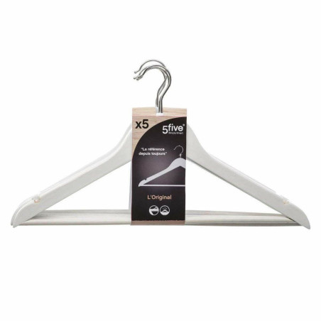 Juego de Perchas 5five Simply Smart Blanco Metal 44,5 x 23,5 x 1,5 cm