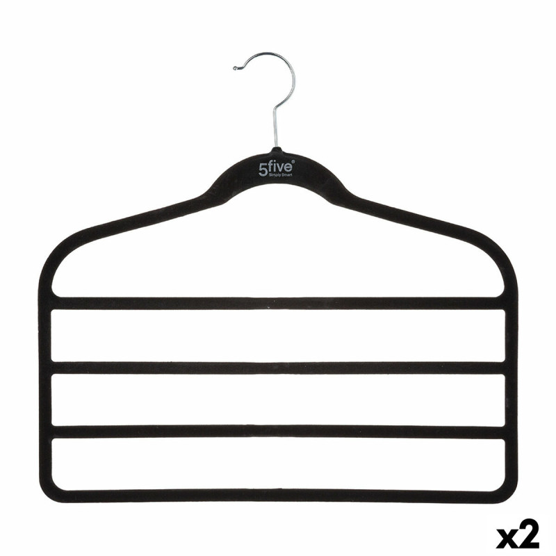 Perchas 5five Simply Smart Negro Nailon ABS 44,8 x 41,5 cm Pantalones Perchas 5five Simply Smart Negro Nailon ABS 44,8 x 41,5 cm Pantalones