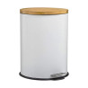 Cubo de basura 5five Simply Smart Baltik Blanco 30 L Metal