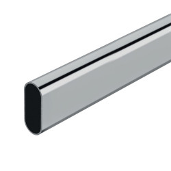 Barra para armario Stor Planet Plateado Ovalado 150 x 1,5 x 2,5 cm Arm