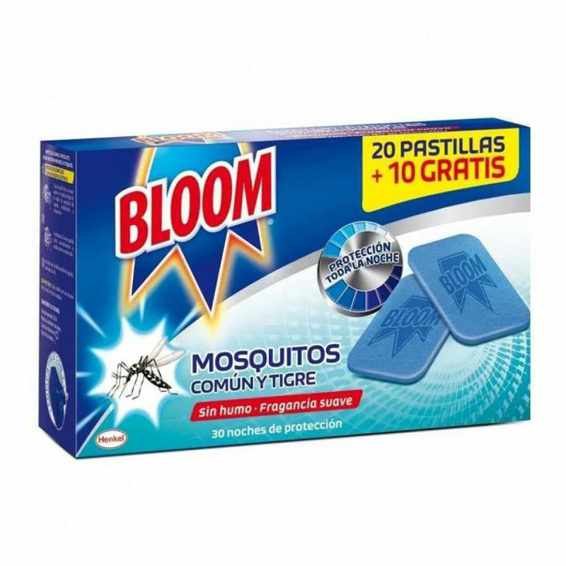 Repelente de Mosquitos Común y Tigre Henkel Bloom Recambio 30 piezas Repelente de Mosquitos Común y Tigre Henkel Bloom Recambio 30 piezas