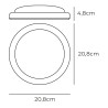 Aplique de Pared EDM 32447 Blanco Plástico F 18 W 120 W 1820 Lm Senso