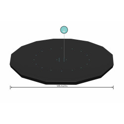 Cubrepiscinas Bestway Ø 427 cm Negro