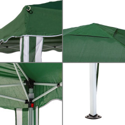 Pérgola Poliéster Acero 300 x 300 x 250 cm