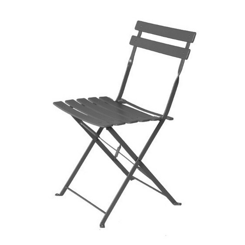 Silla de Jardín Sira Grafito Acero 41 x 46 x 80 cm (2 Unidades) Silla de Jardín Sira Grafito Acero 41 x 46 x 80 cm (2 Unidades)