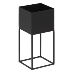 Set de Maceteros Negro Metal 26 x 26 x 70 cm (3 Unidades)