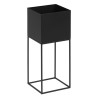 Set de Maceteros Negro Metal 26 x 26 x 70 cm (3 Unidades)