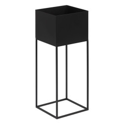 Set de Maceteros Negro Metal 26 x 26 x 70 cm (3 Unidades)