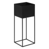 Set de Maceteros Negro Metal 26 x 26 x 70 cm (3 Unidades)