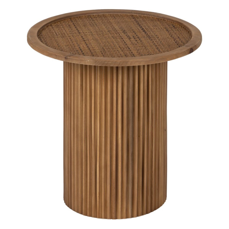 Mesita Auxiliar Natural 49,5 x 49,5 x 50 cm Mesita Auxiliar Natural 49,5 x 49,5 x 50 cm