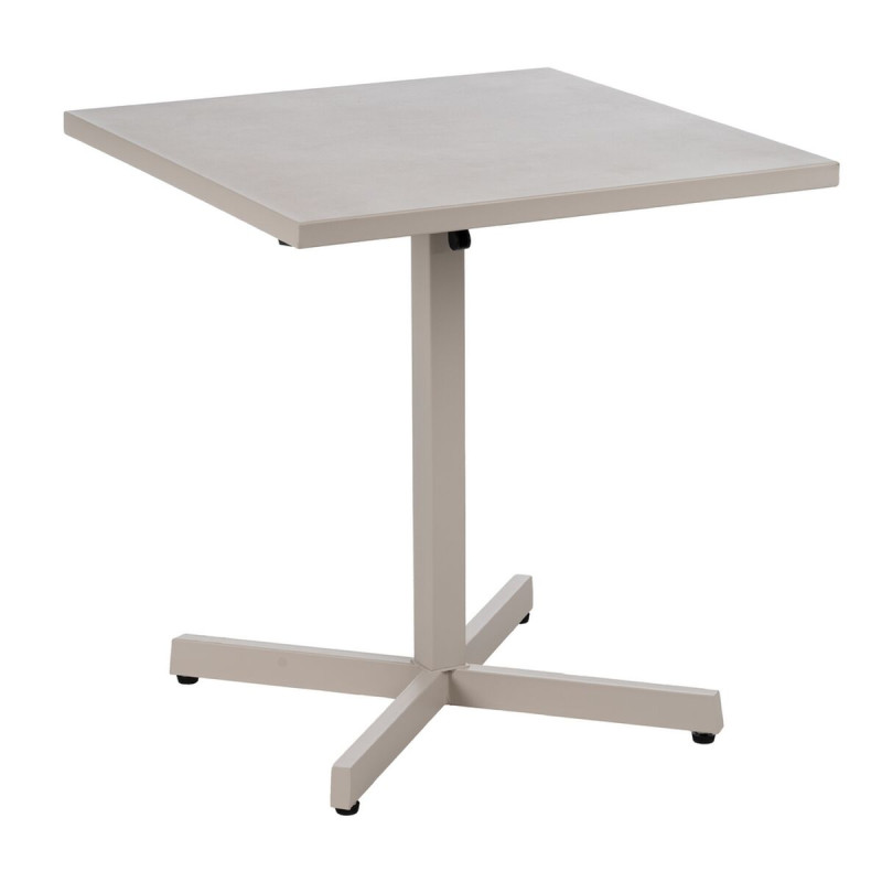Mesa Auxiliar Plegable Taupé 70 x 70 x 74 cm Mesa Auxiliar Plegable Taupé 70 x 70 x 74 cm