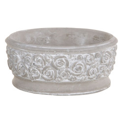 Macetero Gris Cemento 20,5 x 20,5 x 9 cm