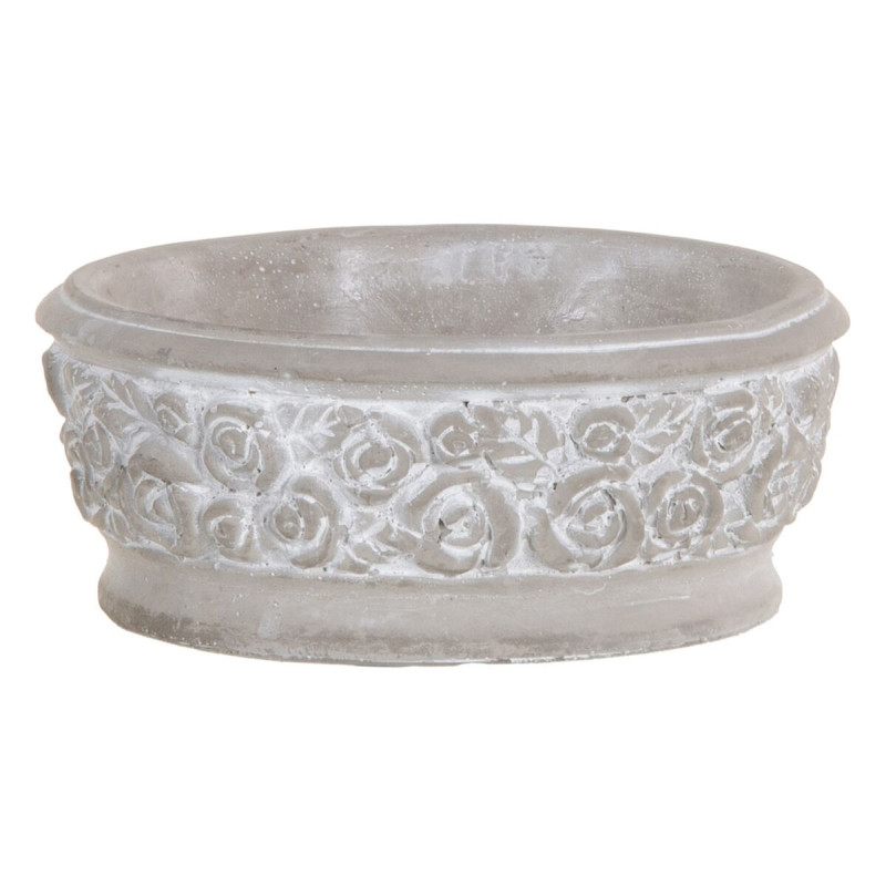 Macetero Gris Cemento 17 x 17 x 7 cm Macetero Gris Cemento 17 x 17 x 7 cm