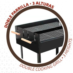 Barbacoa de Carbón con Ruedas Aktive Metal esmaltado 100,5 x 88,5 x 4