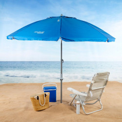 Sombrilla Aktive Azul Poliéster Aluminio 220 x 225 x 220 cm (6 Unidad