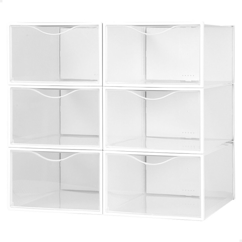 Caja apilable para zapatos Max Home Blanco 6 Unidades Polipropileno AB