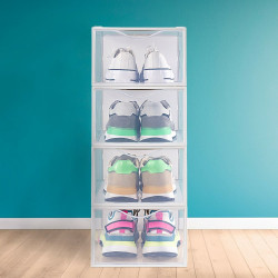 Caja apilable para zapatos Max Home Blanco 6 Unidades Polipropileno AB