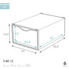 Caja apilable para zapatos Max Home Blanco 6 Unidades Polipropileno AB