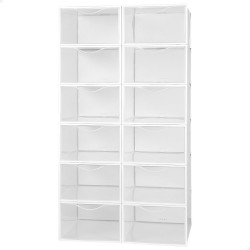 Caja apilable para zapatos Max Home Blanco 12 Unidades Polipropileno A
