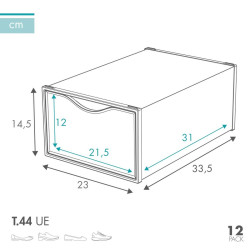Caja apilable para zapatos Max Home Blanco 12 Unidades Polipropileno A