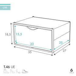 Caja apilable para zapatos Max Home Blanco 6 Unidades Polipropileno AB