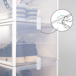 Caja apilable para zapatos Max Home Blanco 6 Unidades Polipropileno AB