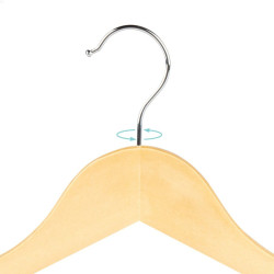 Juego de Perchas Max Home Natural Madera Acero 44,5 x 23 x 1 cm 20 Pie
