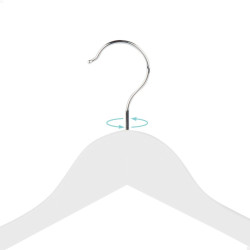 Juego de Perchas Max Home Blanco Madera Acero 44,5 x 23 x 1 cm 10 Piez