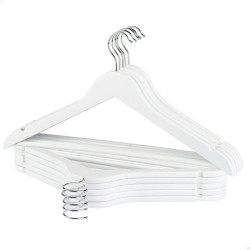 Juego de Perchas Max Home Blanco Madera Acero 44,5 x 23 x 1 cm 10 Piez
