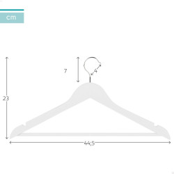 Juego de Perchas Max Home Blanco Madera Acero 44,5 x 23 x 1 cm 20 Piez
