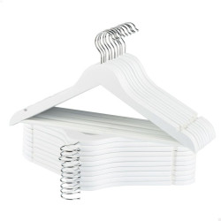 Juego de Perchas Max Home Blanco Madera Acero 44,5 x 23 x 1 cm 20 Piez