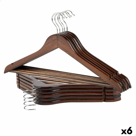 Juego de Perchas Max Home Marrón Madera Acero 44,5 x 23 x 1 cm 10 Pie