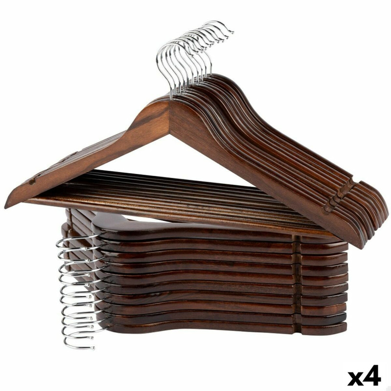 Juego de Perchas Max Home Marrón Madera Acero 44,5 x 23 x 1 cm 20 Pie Juego de Perchas Max Home Marrón Madera Acero 44,5 x 23 x 1 cm 20 Pie