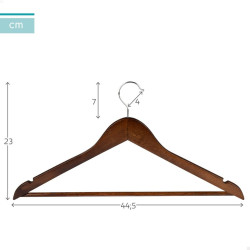 Juego de Perchas Max Home Marrón Madera Acero 44,5 x 23 x 1 cm 20 Pie