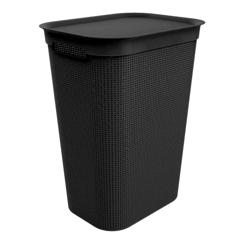 Cesto para la Ropa Rotho Brisen Negro 50 L Plástico Cesto para la Ropa Rotho Brisen Negro 50 L Plástico