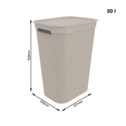 Cesto para la Ropa Rotho Brisen Negro 50 L Plástico