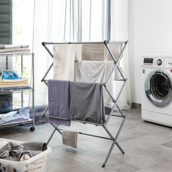 Tendedero Metálico Plegable y Extensible con 3 Alturas Cloxy InnovaGo