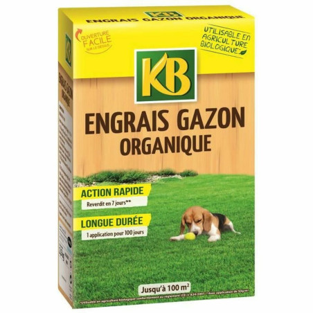 Fertilizante para plantas KB NPK 9-2-2 Orgánico Césped 100 m² 2,5 k