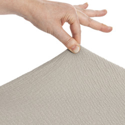 Funda para chaise longue de brazo largo izquierdo Eysa BRONX Beige Lin