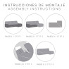 Funda para chaise longue de brazo largo izquierdo Eysa BRONX Beige Lin