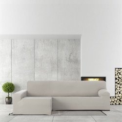Funda para chaise longue de brazo largo izquierdo Eysa BRONX Beige Lin