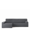 Funda para chaise longue de brazo largo izquierdo Eysa BRONX Gris oscu