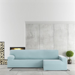 Funda para chaise longue de brazo largo derecho Eysa BRONX Aguamarina