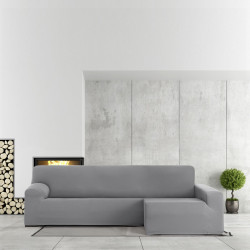 Funda para chaise longue de brazo largo derecho Eysa BRONX Gris 170 x