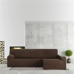Funda para chaise longue de brazo largo derecho Eysa BRONX Marrón 170